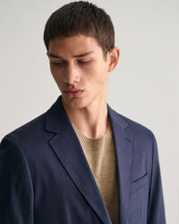 Jakkes&aelig;t-blazer af h&oslash;r og bomuld