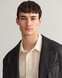 Oversized læderblazer