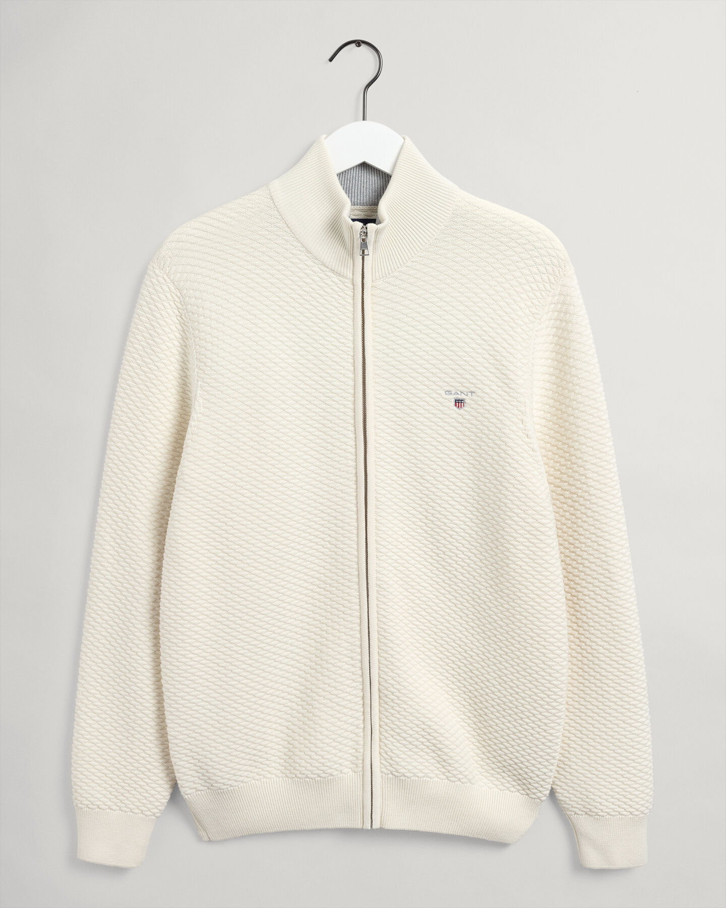 Triangle Texture sweater med lynl&aring;s