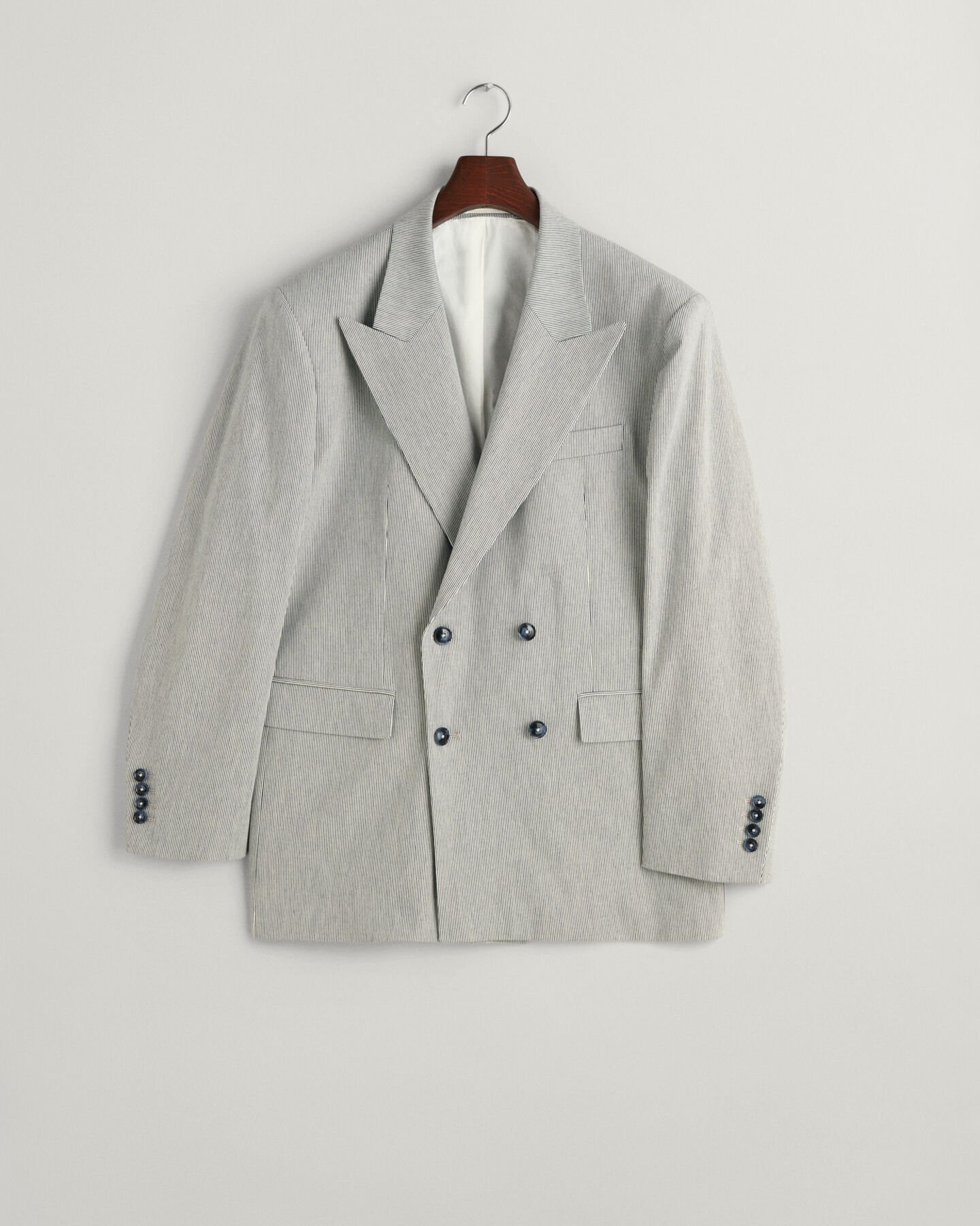 Oversized dobbeltradet blazer med striber
