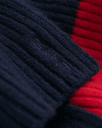 Strikket stribet halstørklæde