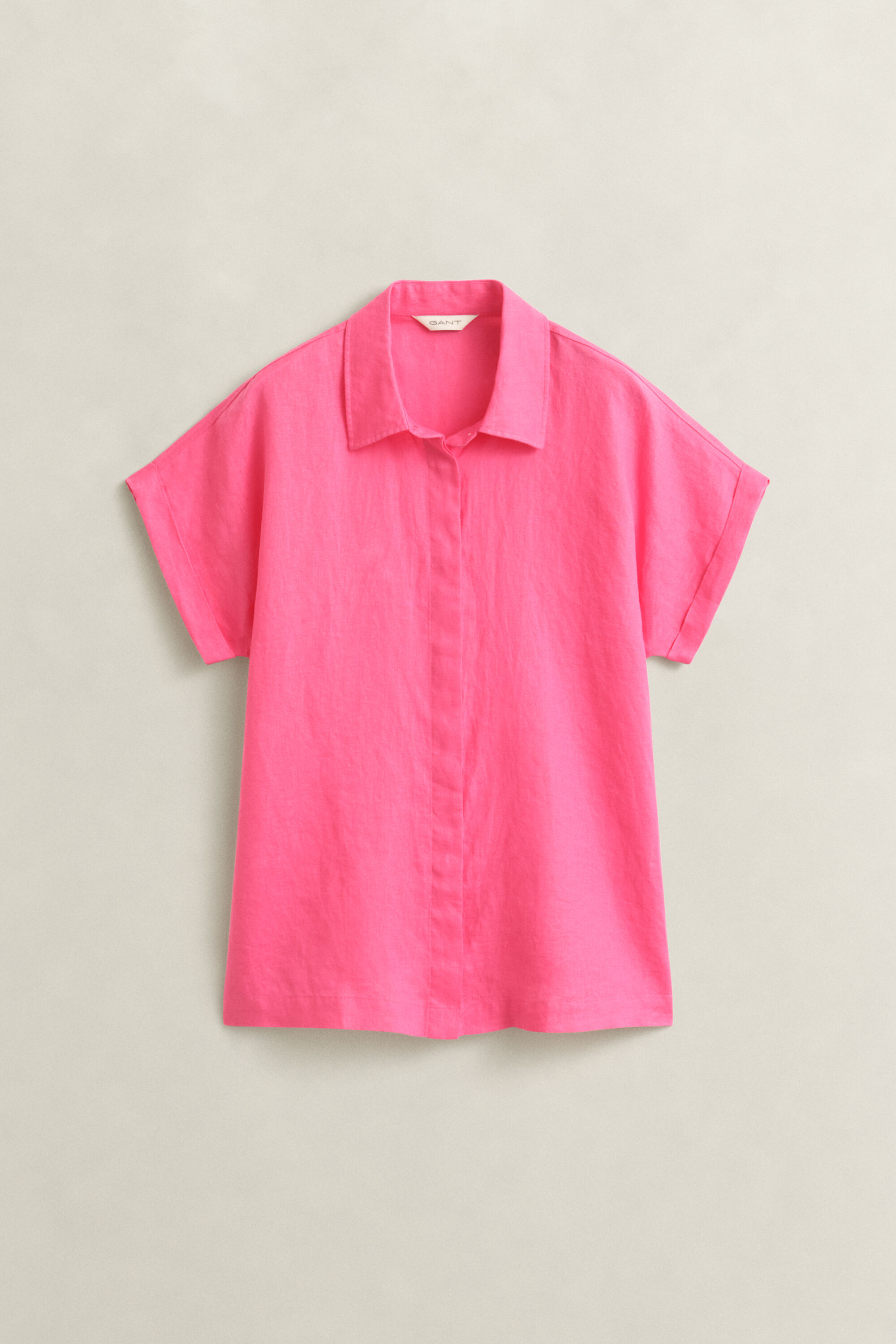 Skjorte i hør med korte ærmer