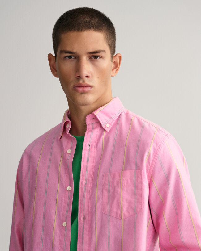 Regular fit stribet Archive Oxford-skjorte