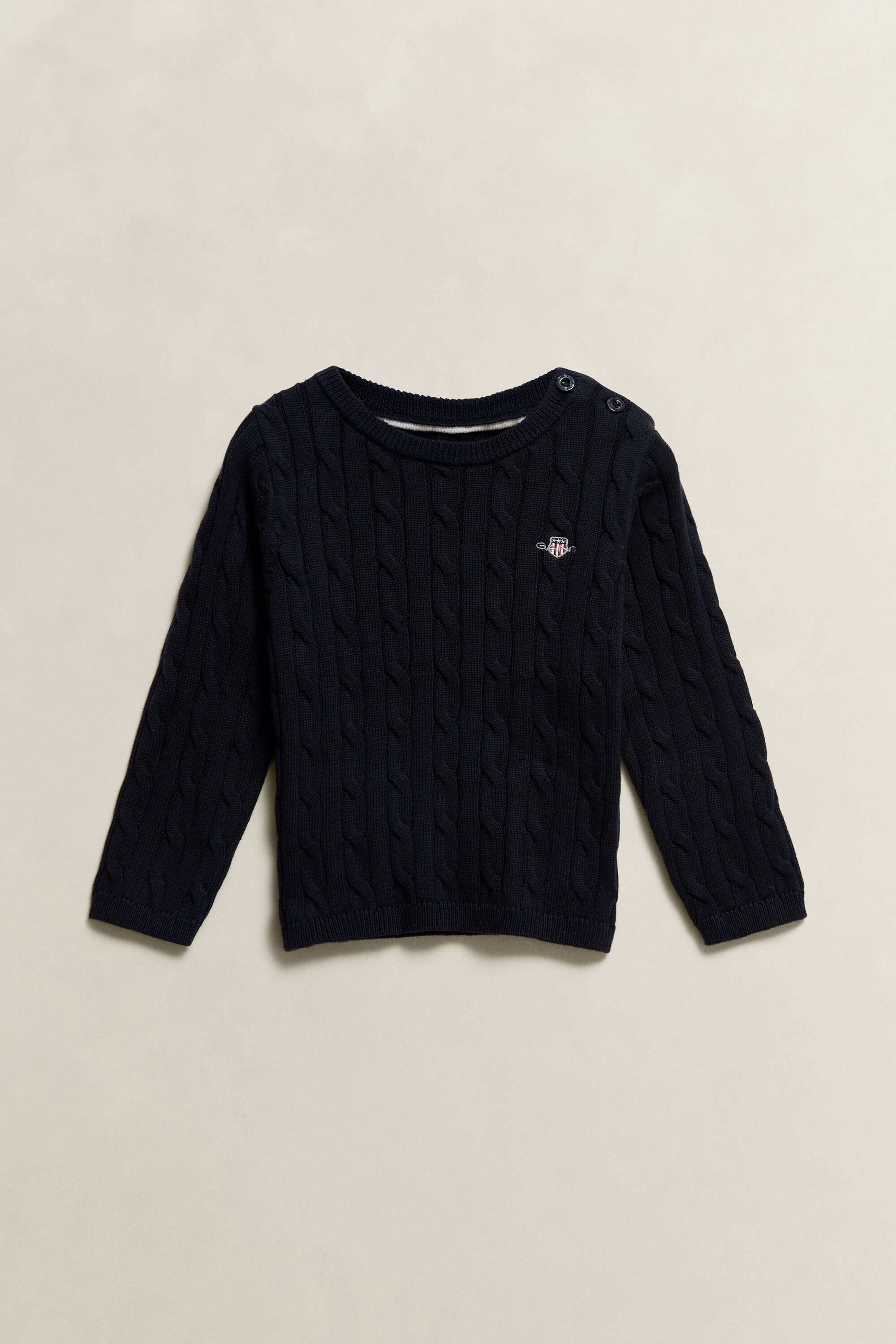 Girls Shield kabelstrikket sweater