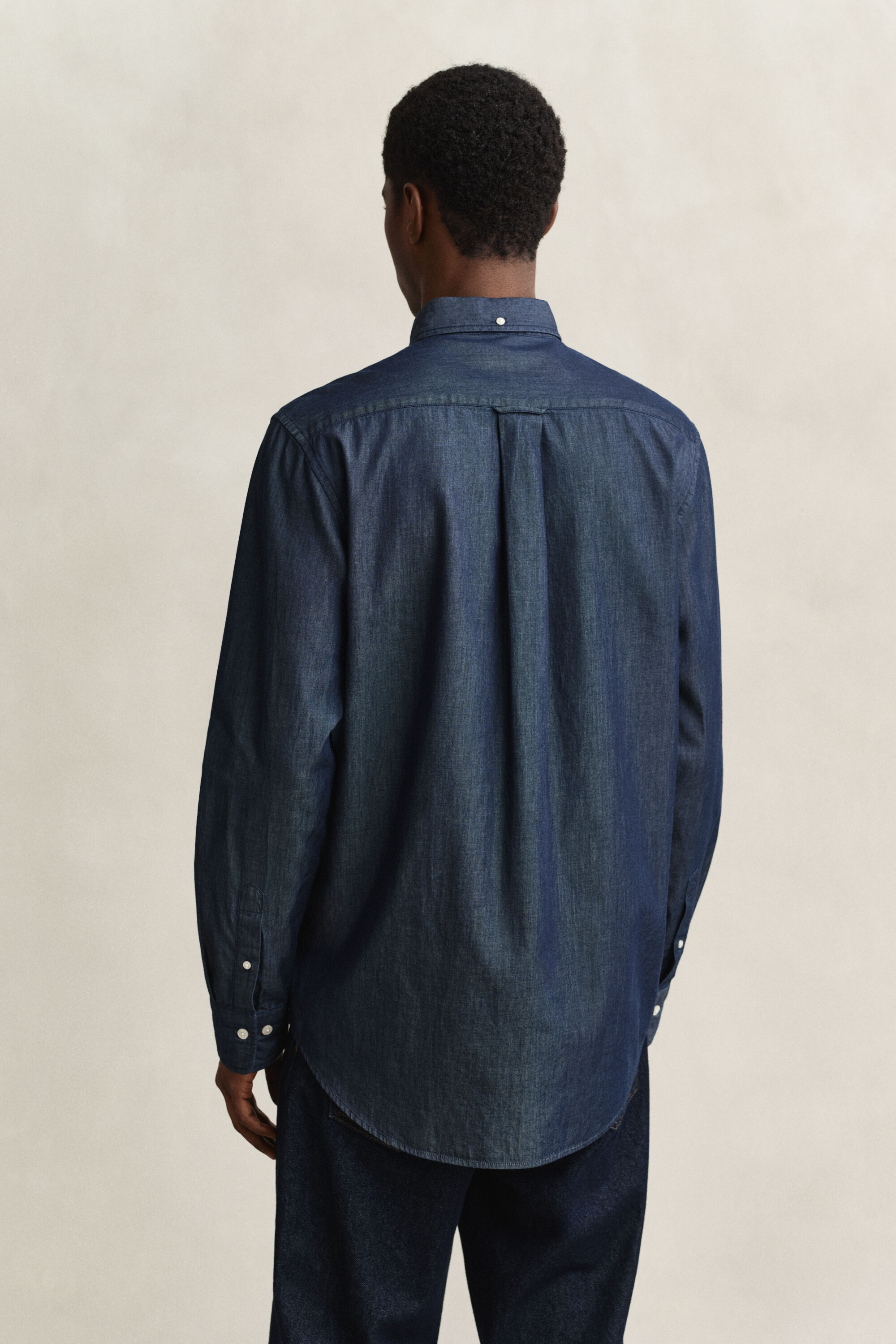 Regular fit indigo-skjorte