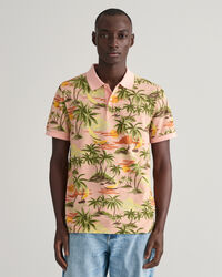 Hawaiian Print poloskjorte