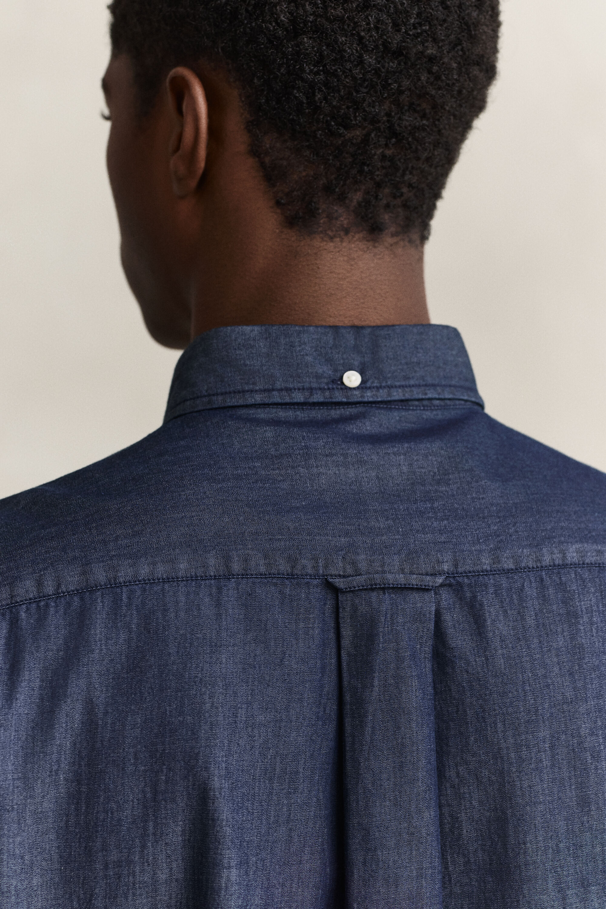 Regular fit indigo-skjorte