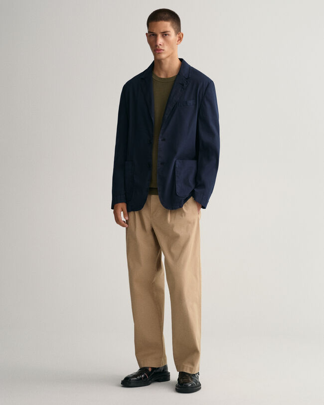 Tekstureret crewneck sweater af bomuld