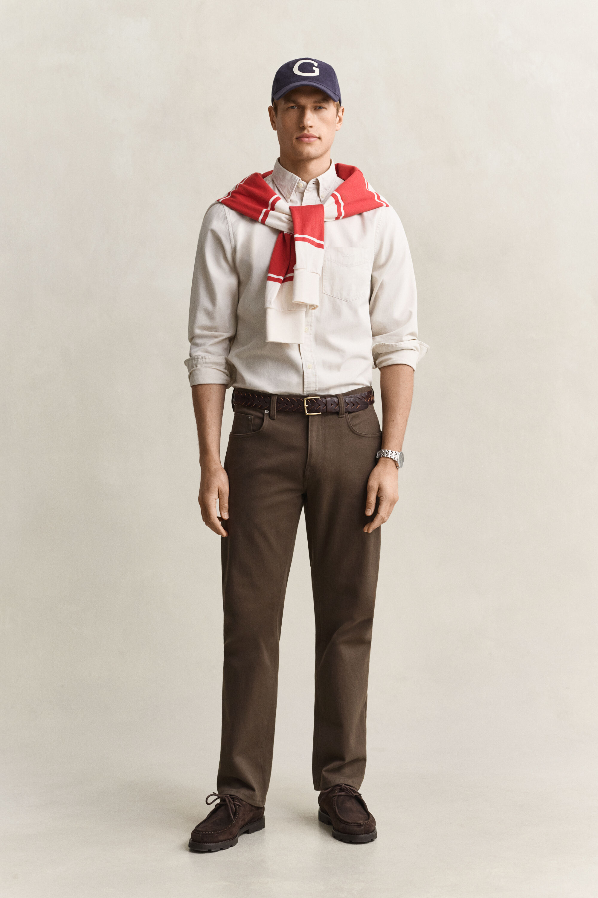 Regular fit jeans i twill