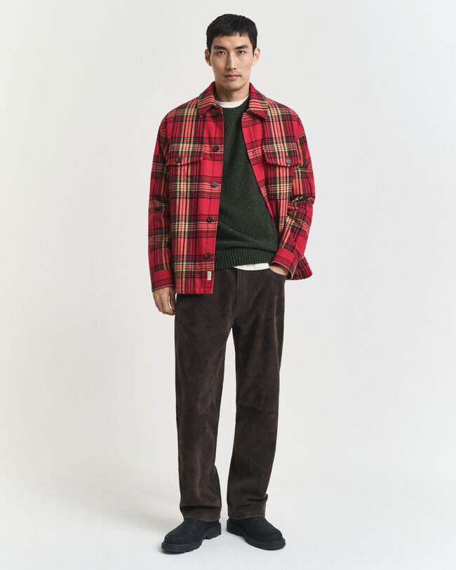 Sweater med crewneck og nister i uldblanding