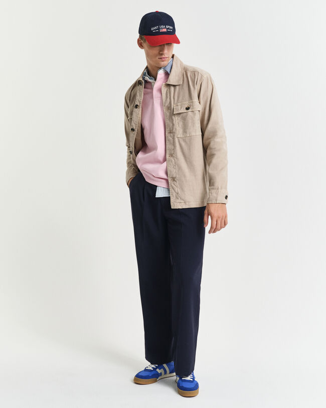 Regular fit overskjorte af bomuld og hør