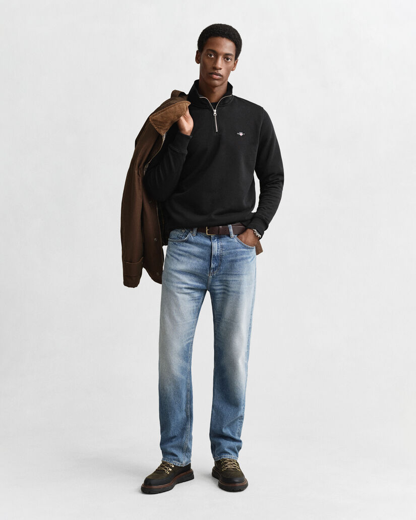 Shield sweatshirt med halv lynlås