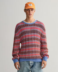 Tekstureret flerfarvet crewneck sweater