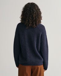 Crewneck sweater med lodden tekstur