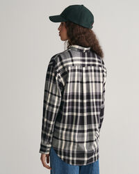 Relaxed fit ternet flannelskjorte
