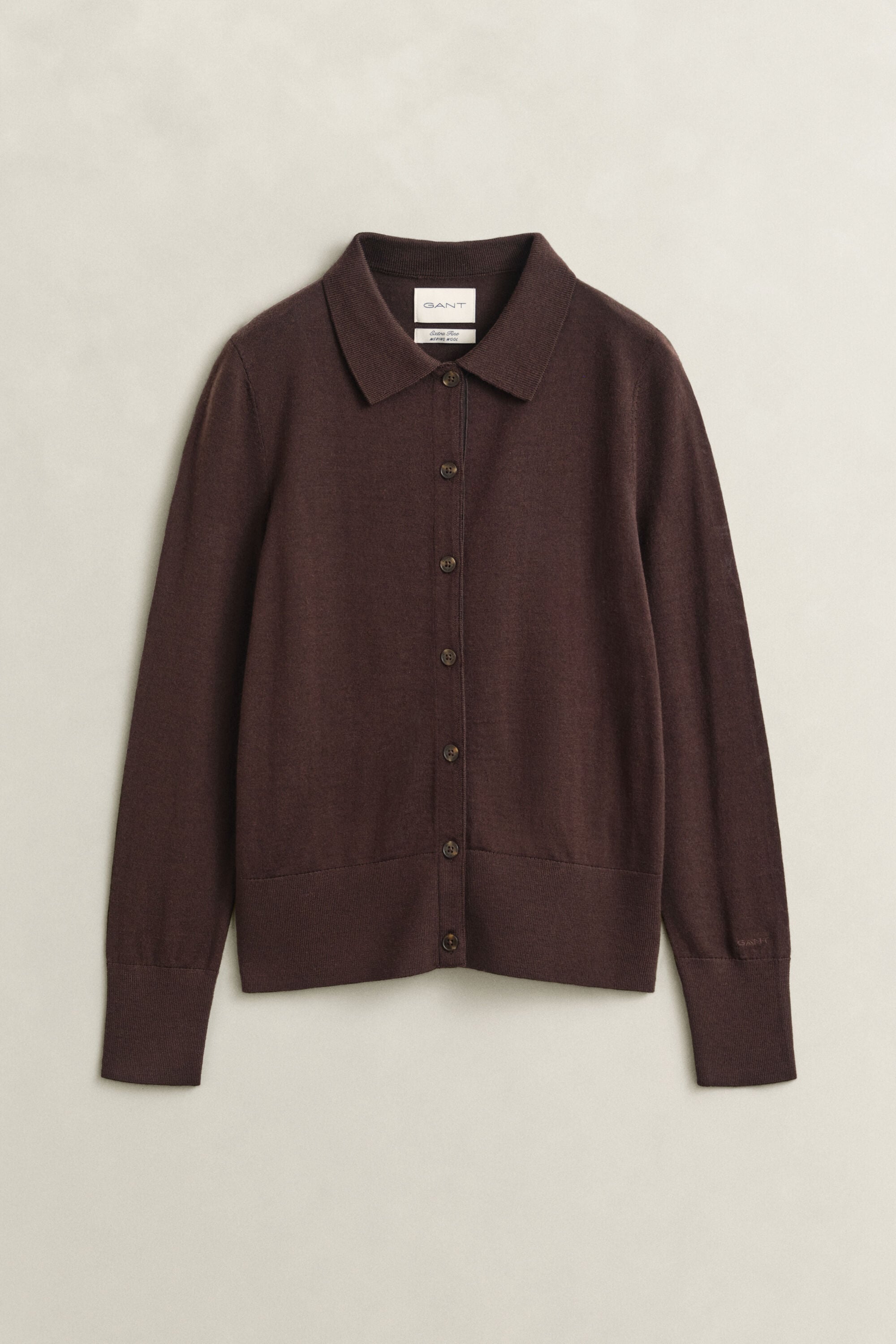 Cardigan af ekstra fin merinould