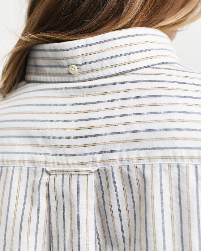 Regular fit klassisk stribet Oxford-skjorte