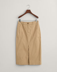 Chino-nederdel med slids