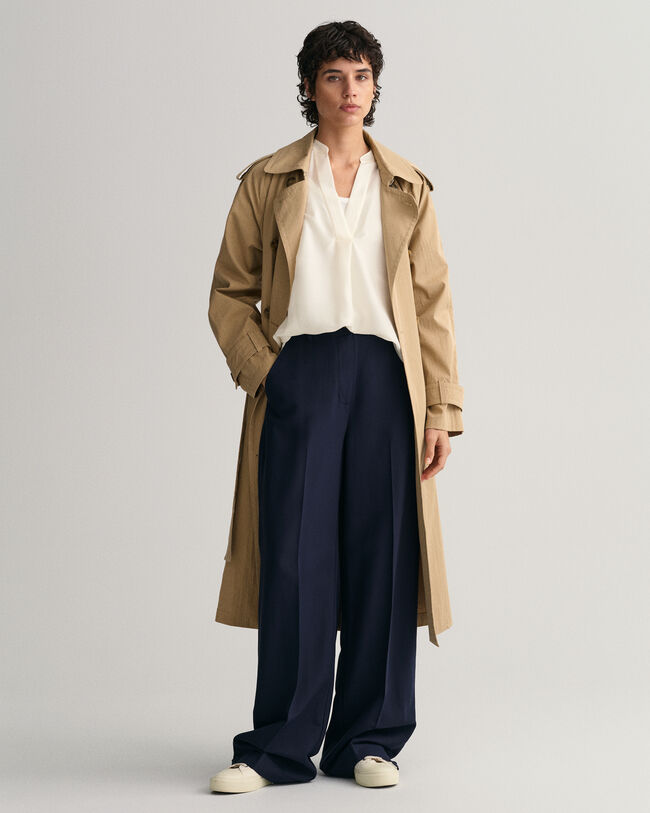 Ærmeløs bluse med stående krave