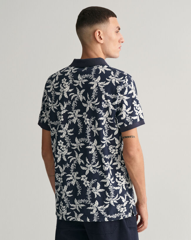 Palm Lei Print piqué poloskjorte
