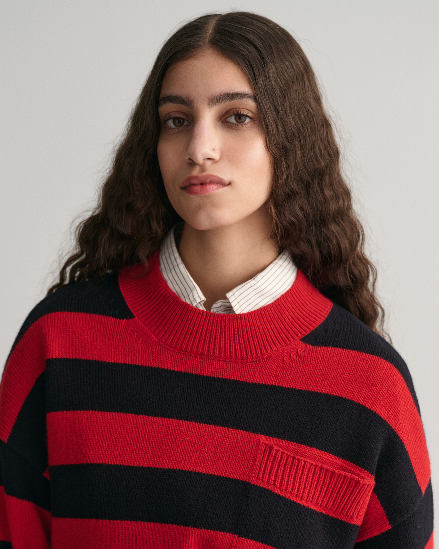 Barstripe crewneck sweater