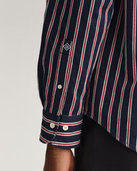 Relaxed fit dobby-stribet skjorte