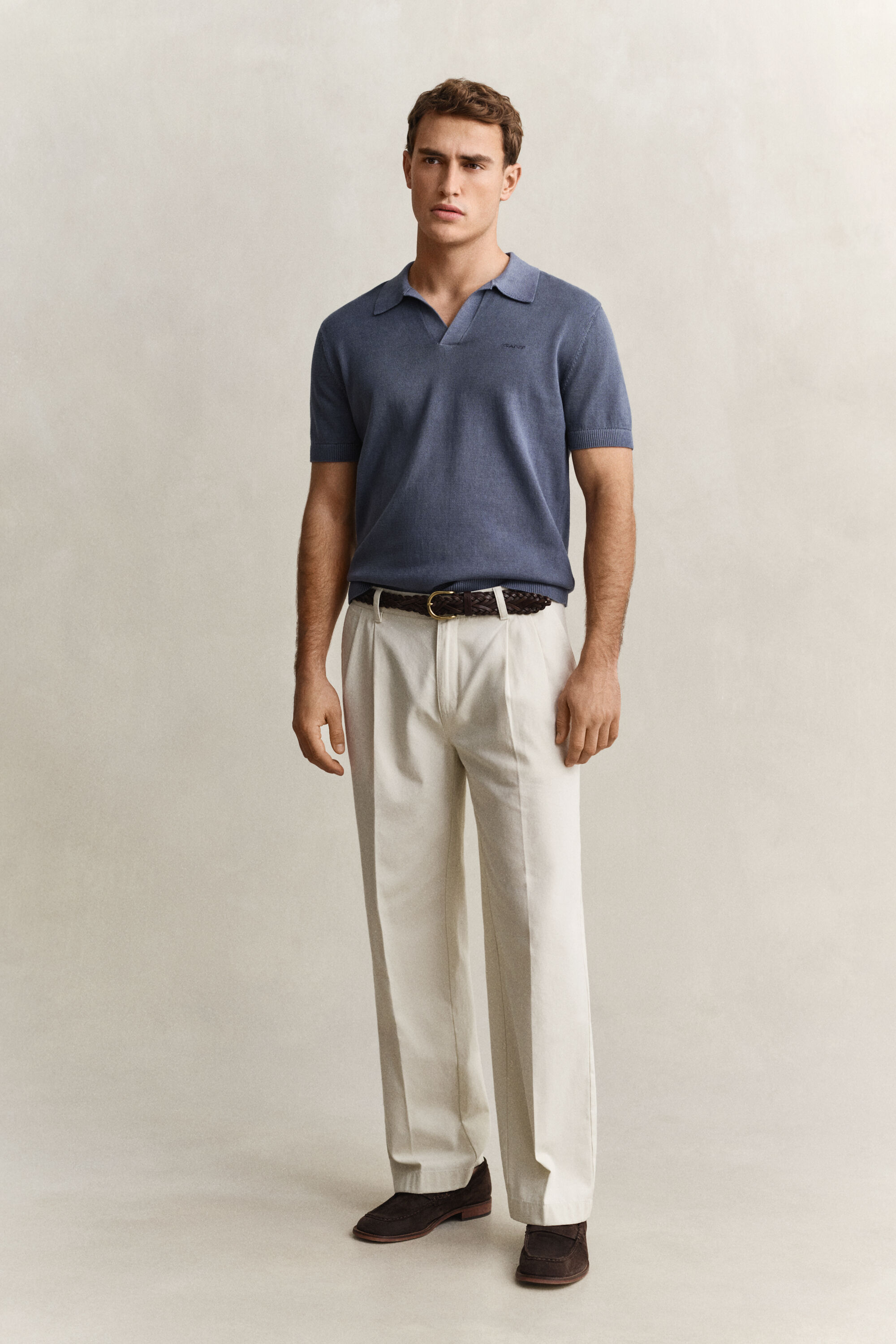 Sunfaded polosweater