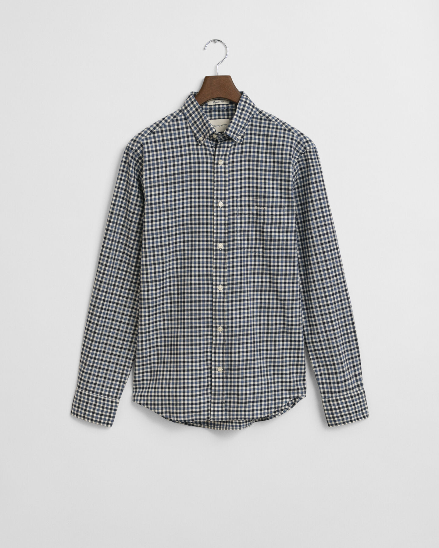 Regular fit gingham skjorte af twill