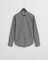 Regular fit gingham skjorte af twill