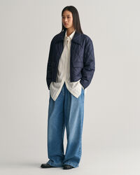 Quiltet jakke med krave