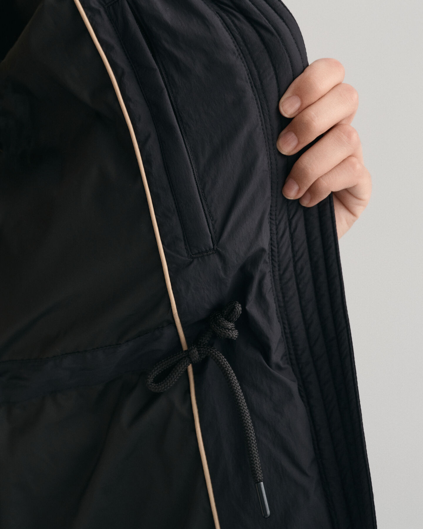 Dunfrakke i fuld l&aelig;ngde