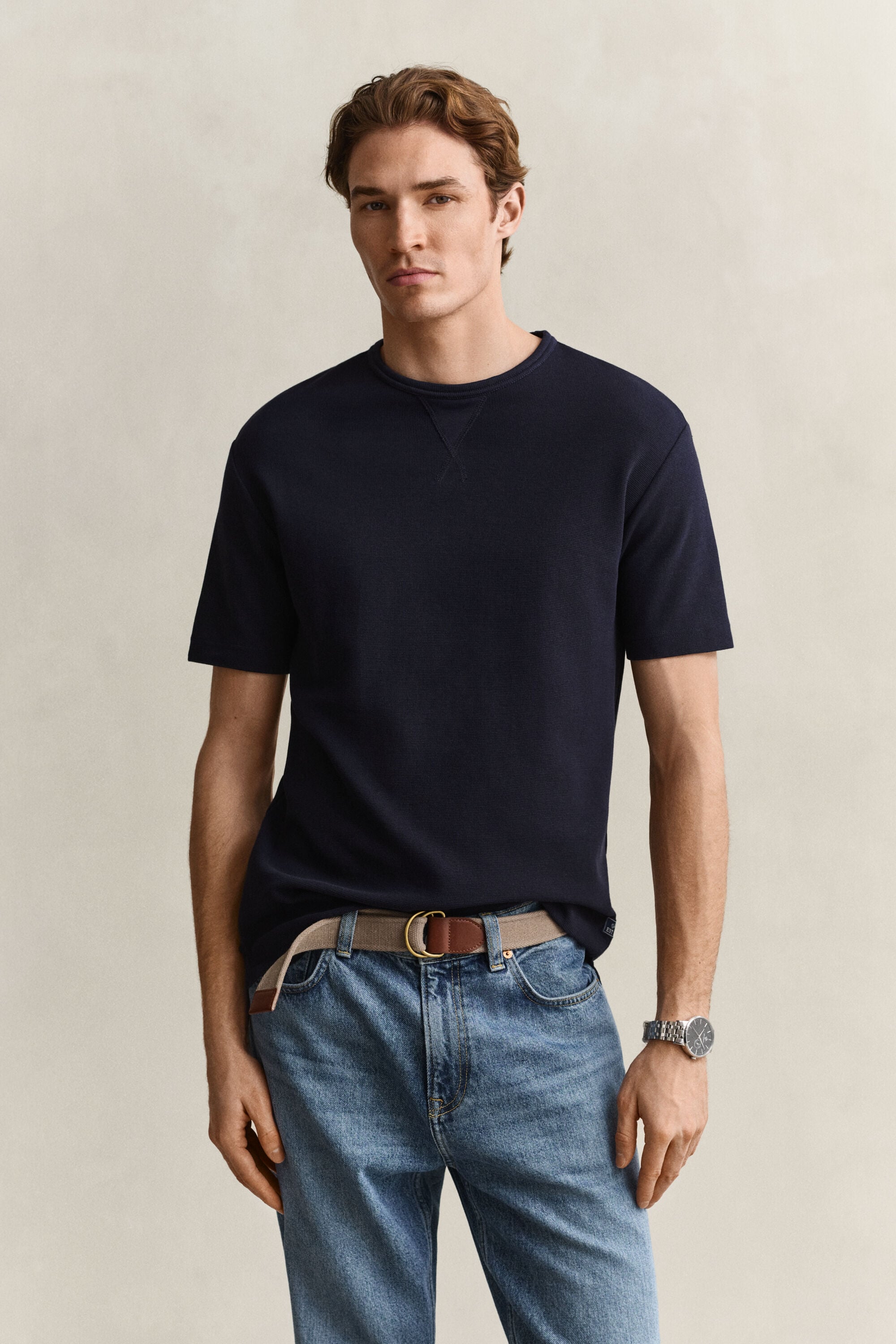 Tekstureret T-shirt