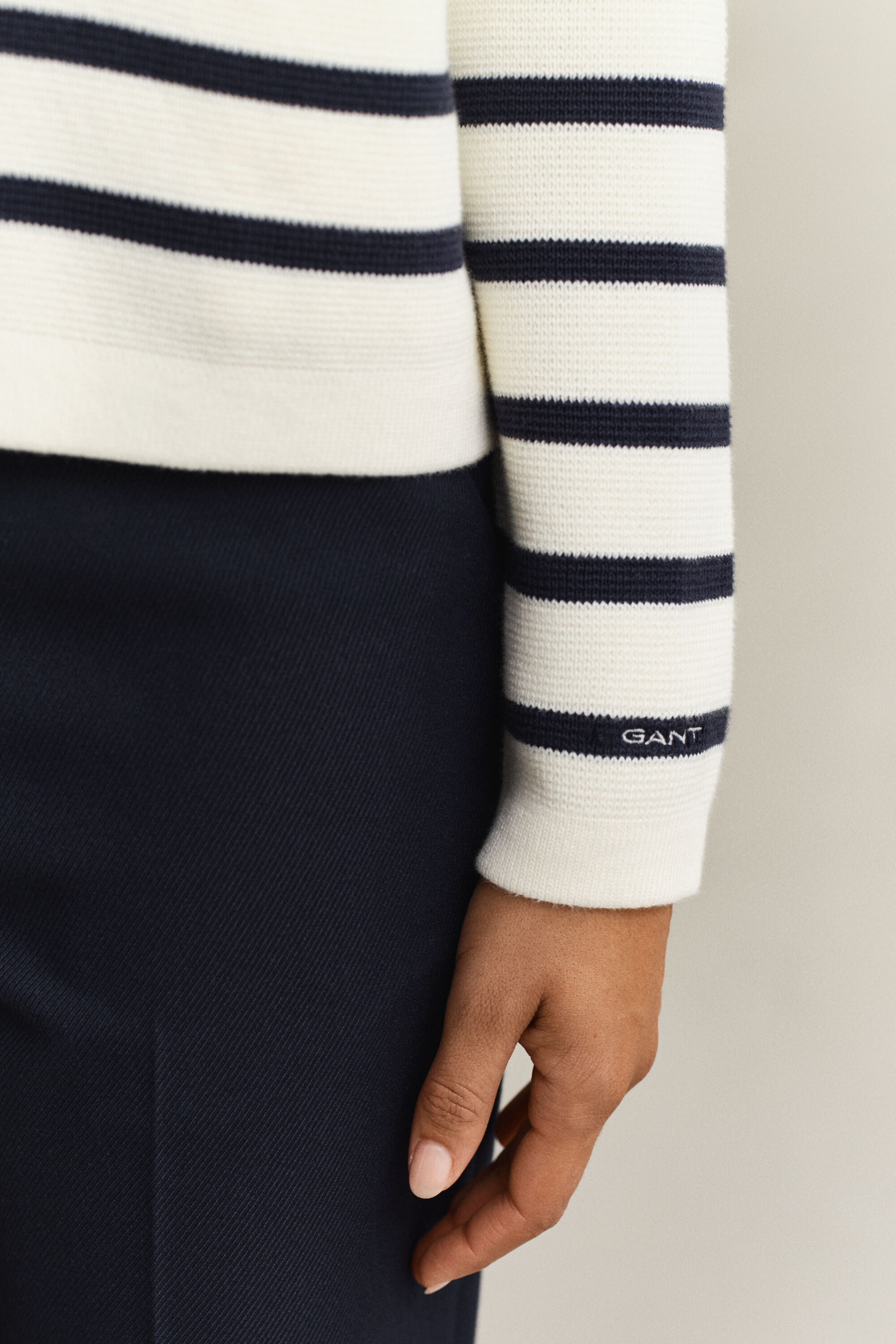 Strikket bomuldsjakke