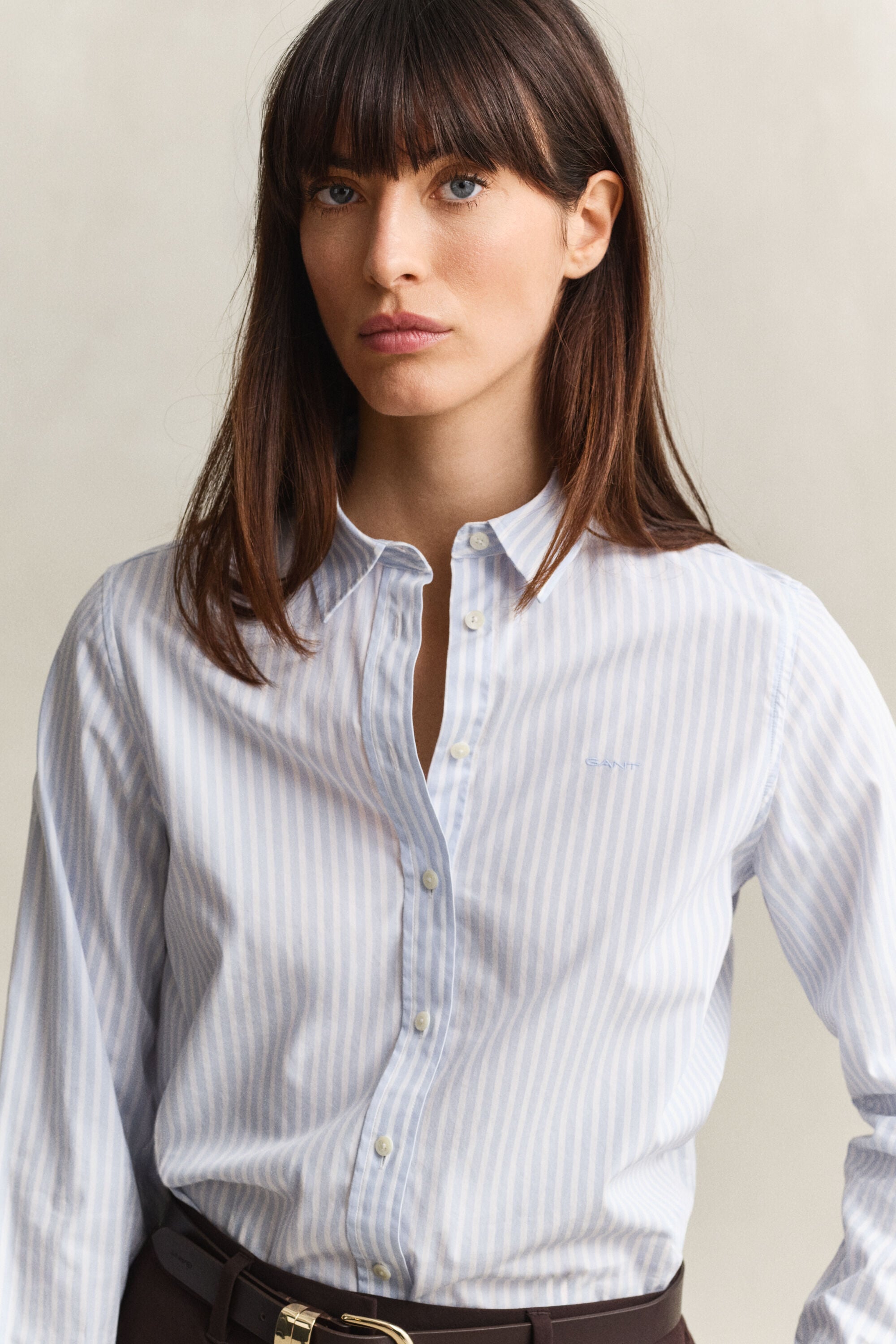 Classic Regular poplin skjorte med striber