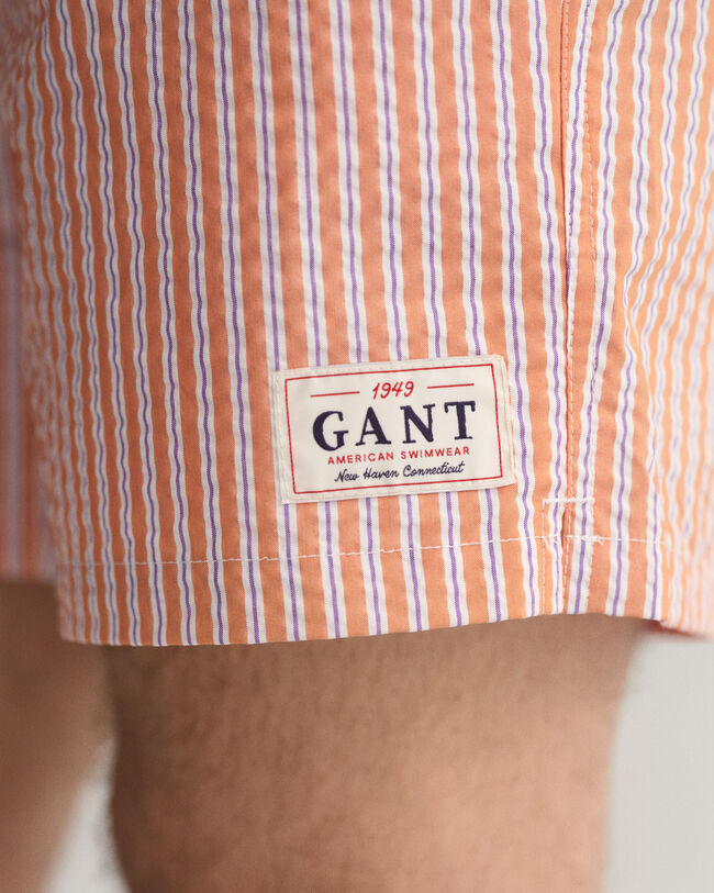 Classic fit seersucker badeshorts