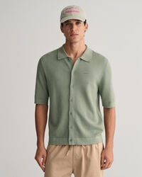 Textured Knit Short Sleeve Shirt