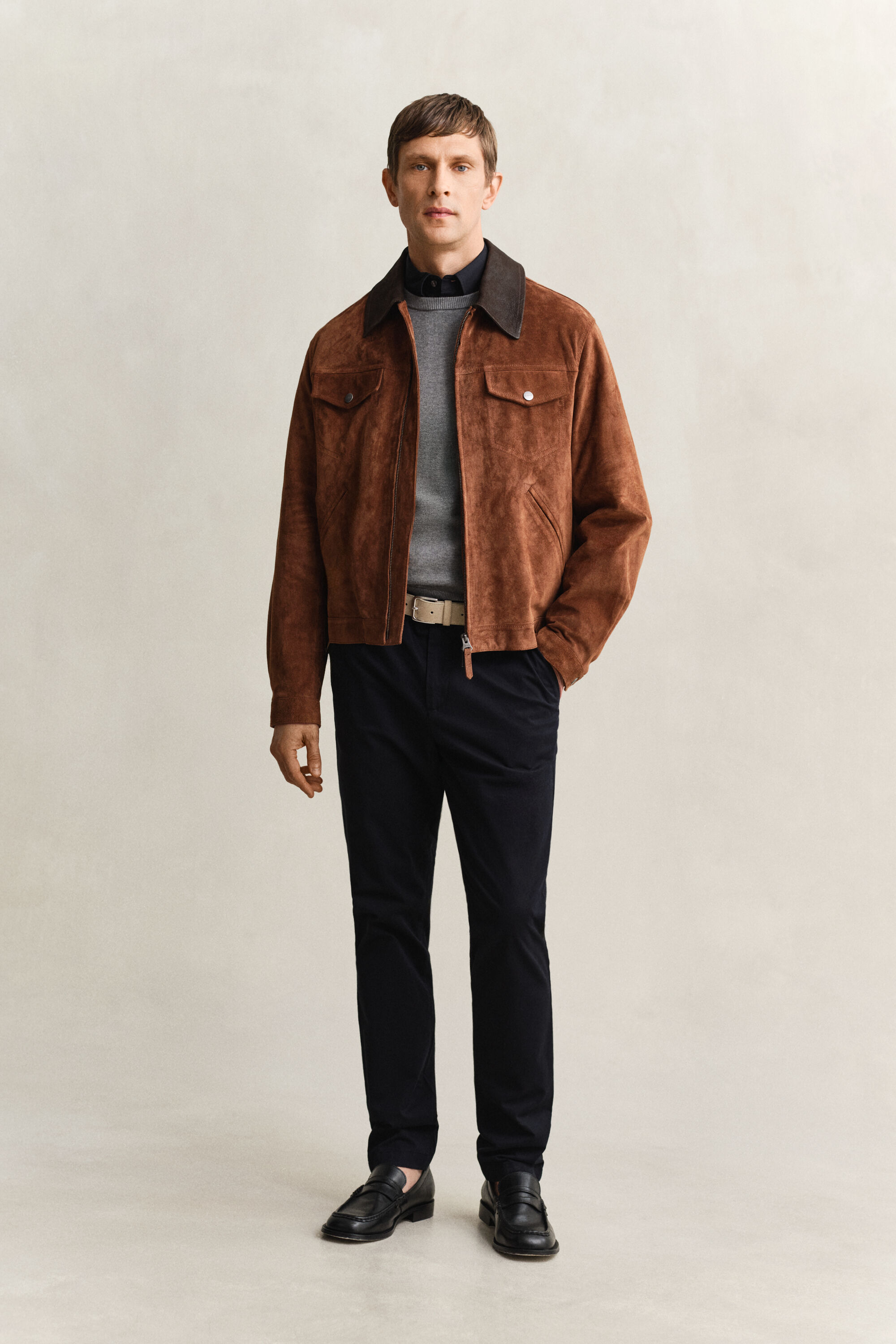 Crewneck sweater i bomuld