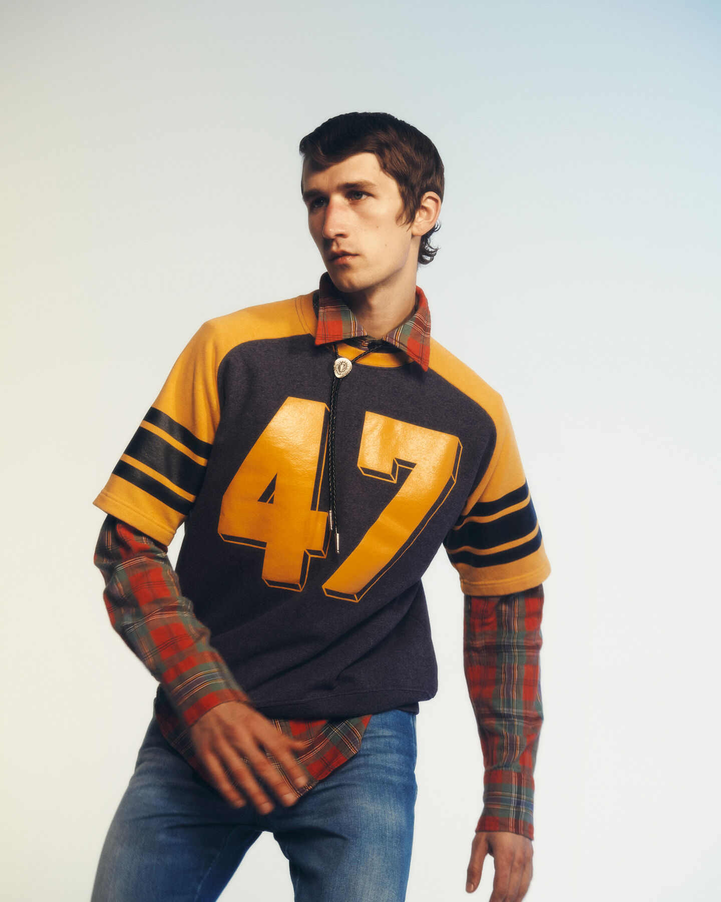 Wrangler x GANT Regular fit skotskternet Western skjorte