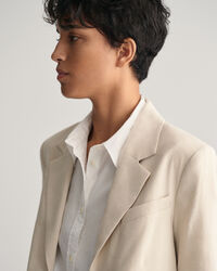 Regular fit hørblazer med stræk