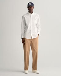 Regular fit skjorte af bomuld og hør