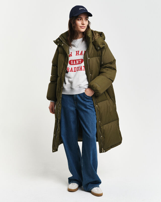 Dunfrakke i fuld længde