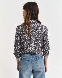 Regular fit skjorte af bomuldsvoile med blomstertryk