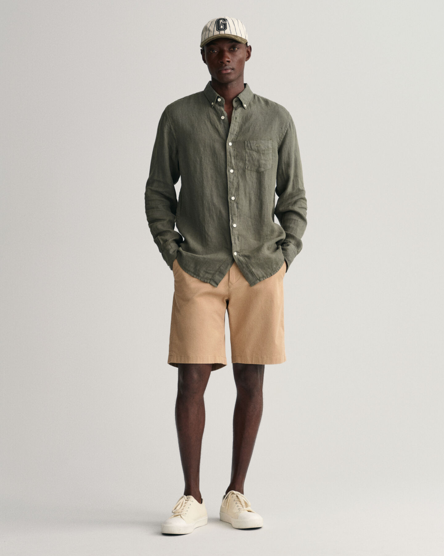 Regular fit garment-dyed h&oslash;rskjorte