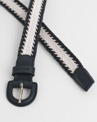 Flettet b&aelig;lte med kontrastkant