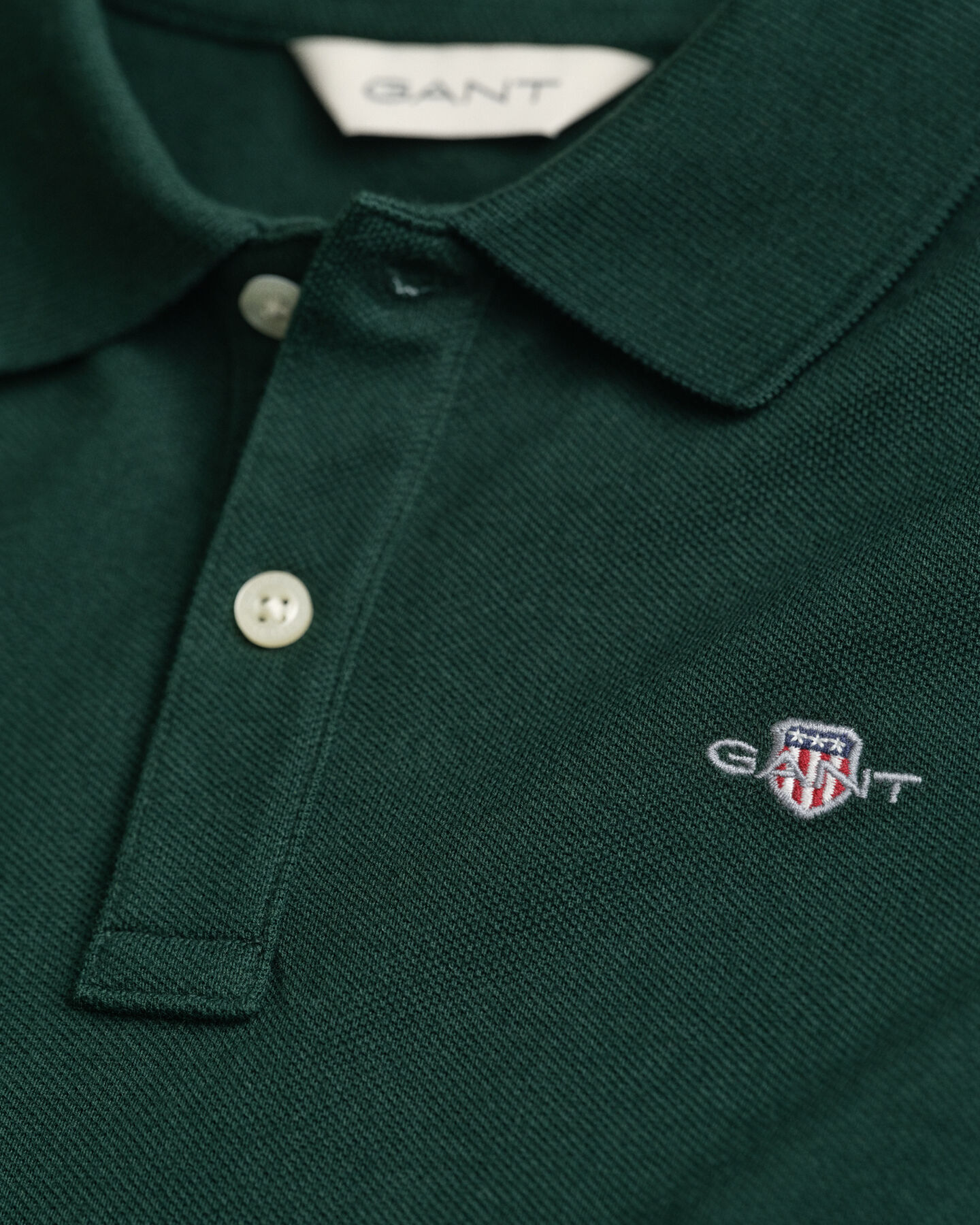 Kids Shield langærmet piqué poloskjorte