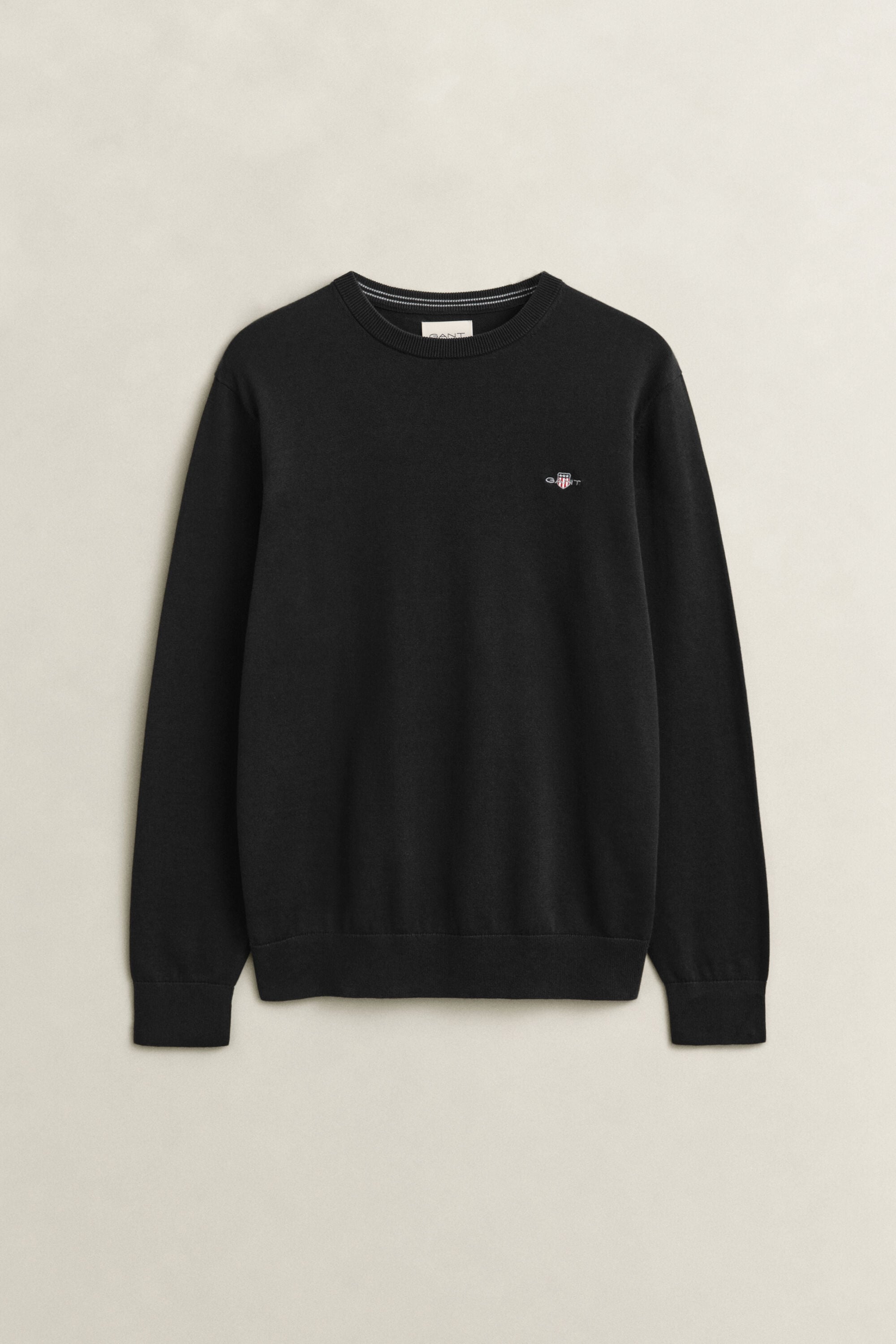 Crewneck sweater i bomuld