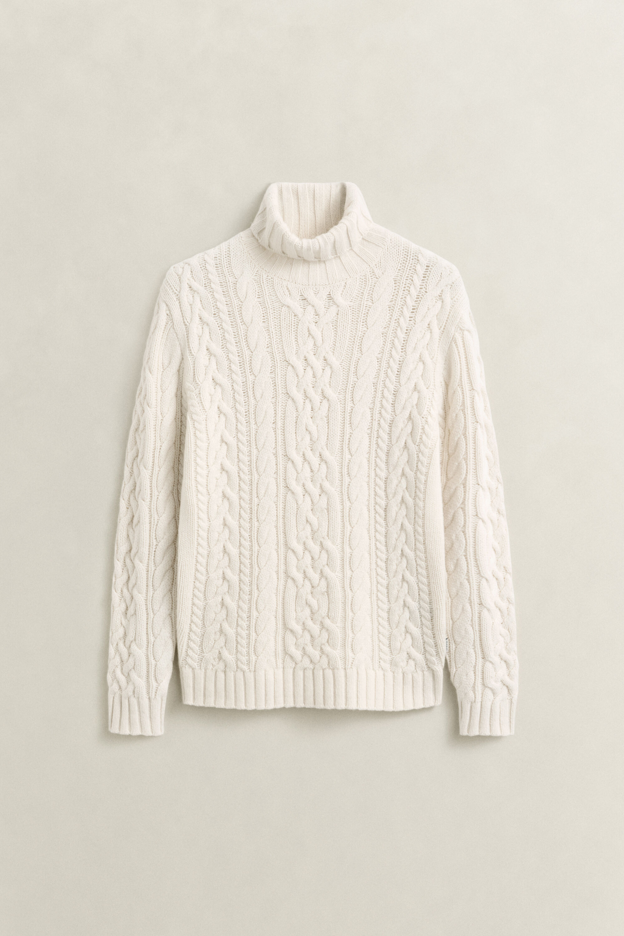 Sweater med rullekrave i uldblanding