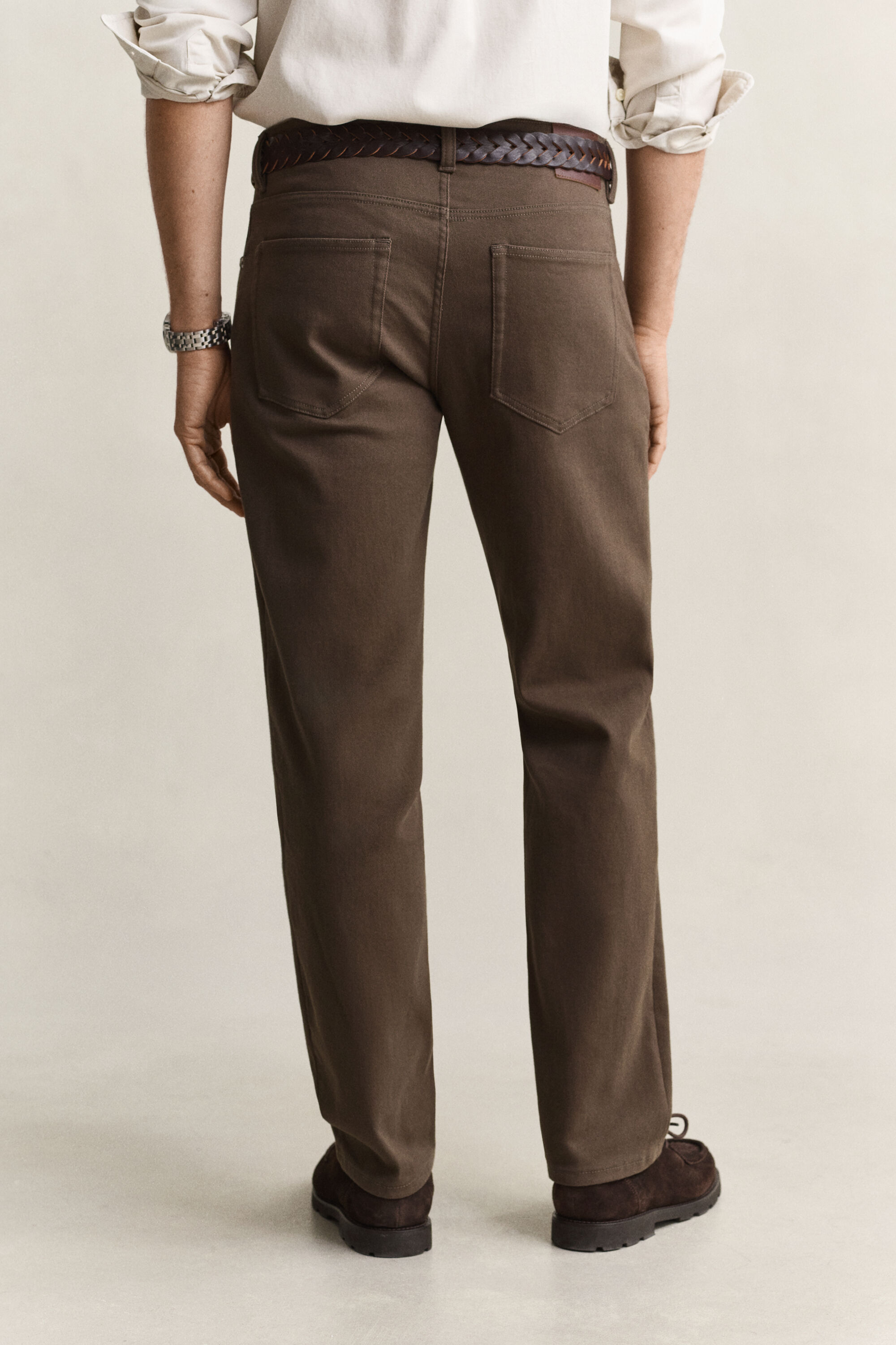 Regular fit jeans i twill