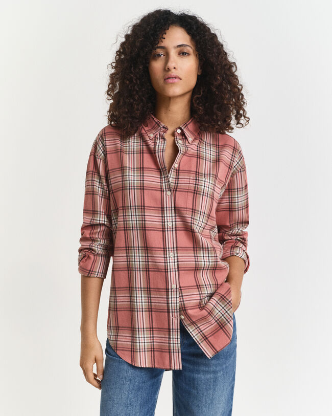 Relaxed fit ternet flannelskjorte