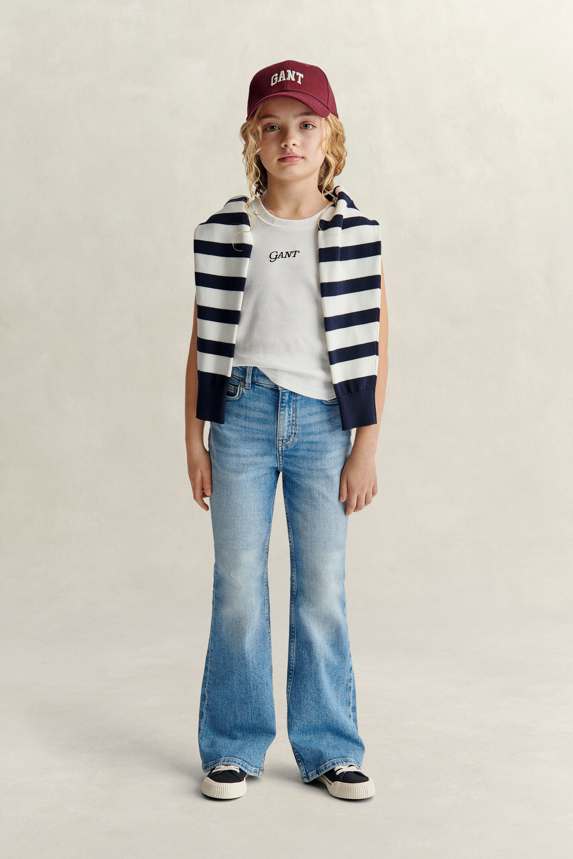 Teen Girls ribstrikket top
